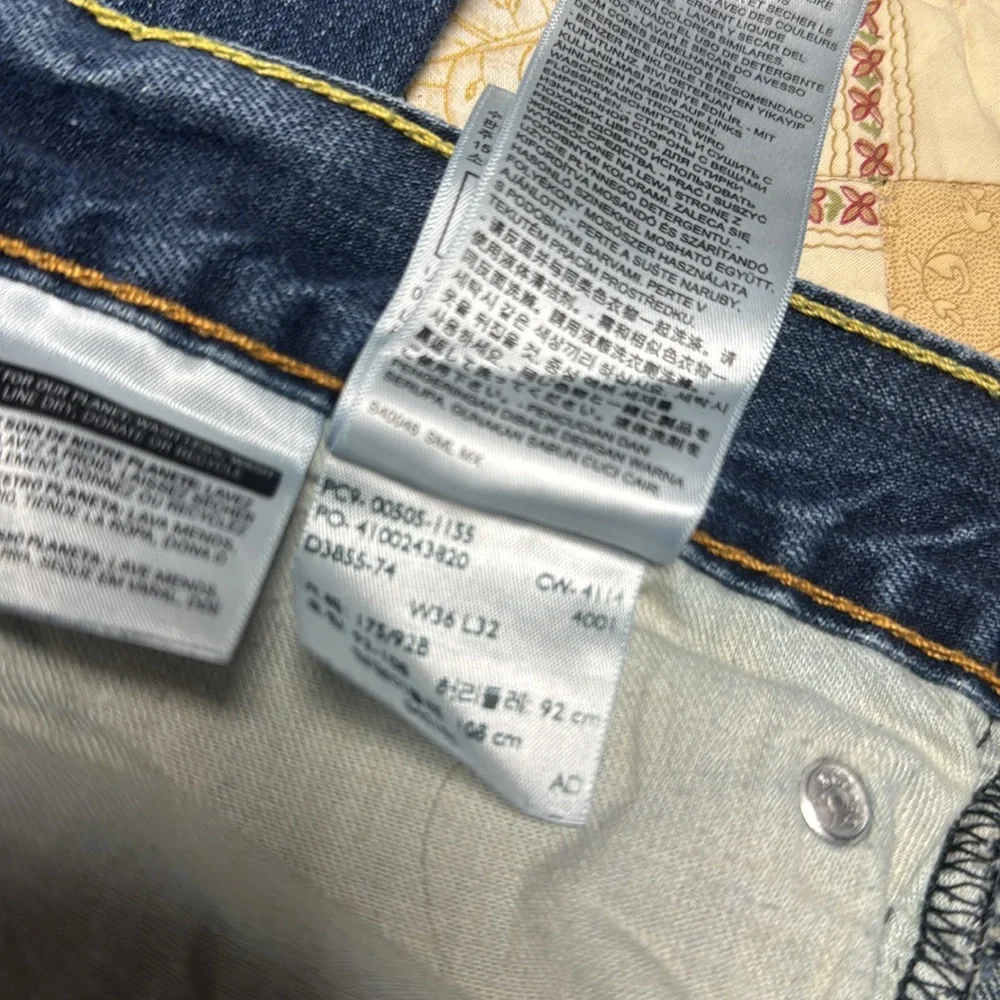 Levi's Men's 505 Straight Leg Blue Jeans Classic Style